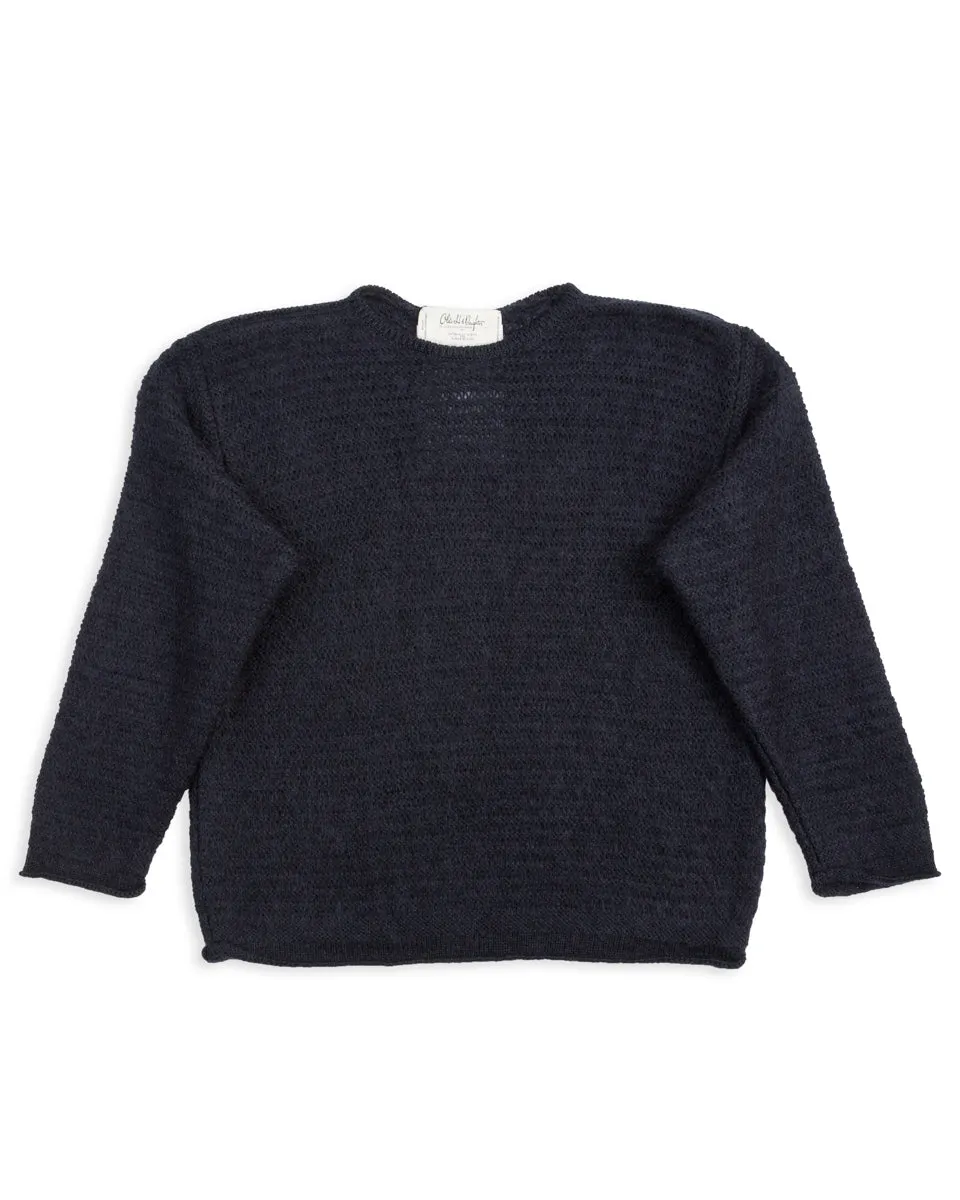 Silk Mohair Wrap Stitches Pullover - Night View 10 sold by Standard and Strange