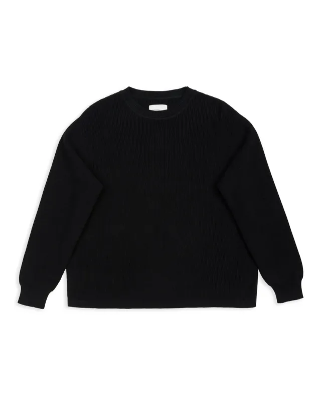 Waffle Pullover - Black sold by Standard and Strange