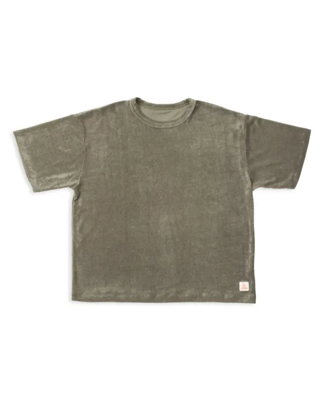 Tencel Pile Tee - Olive sold by Standard and Strange