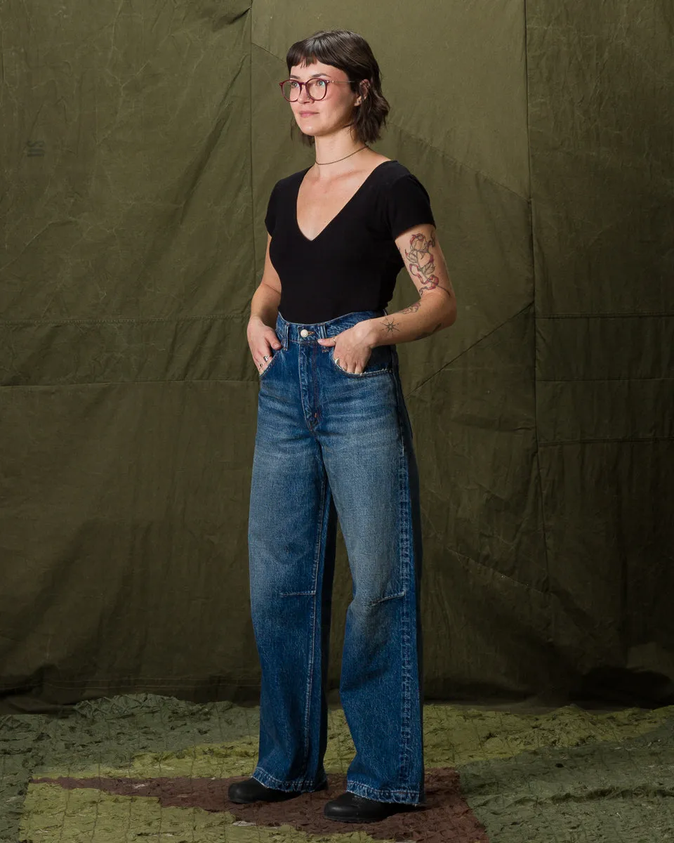 1134HW - Women's Oxford Baggy Denim Dartford - Raw Indigo sold by Standard and Strange product image thumbnail 4