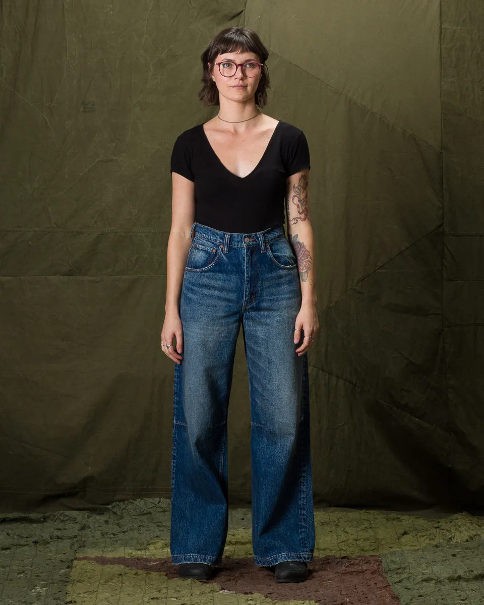 1134HW - Women's Oxford Baggy Denim Dartford - Raw Indigo sold by Standard and Strange product image thumbnail 3