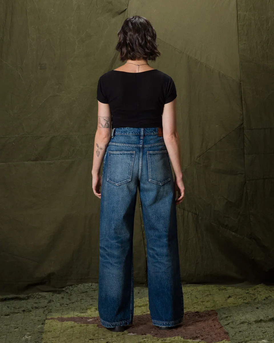 1134HW - Women's Oxford Baggy Denim Dartford - Raw Indigo sold by Standard and Strange product image thumbnail 5