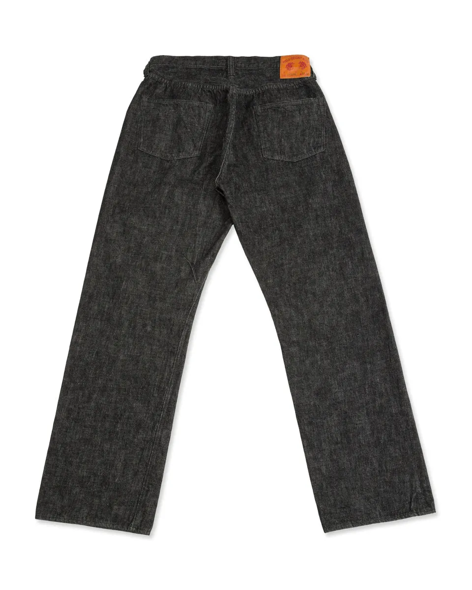 0105BK Wide Black Selvedge Denim - Black sold by Standard and Strange product image thumbnail 2