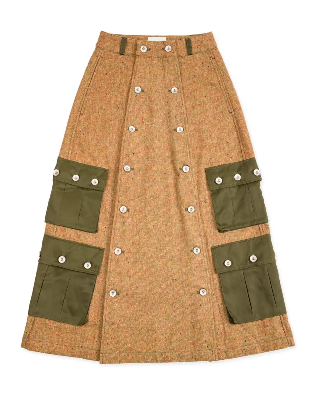Fly Pocket Skirt - Brown sold by Standard and Strange