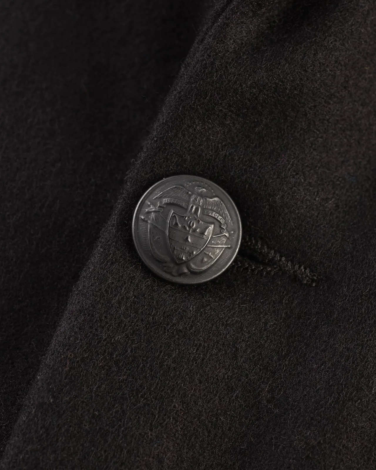 Italian Drop Lapel Jacket - Solid Black Wool Flannel sold by Standard and Strange product image thumbnail 5