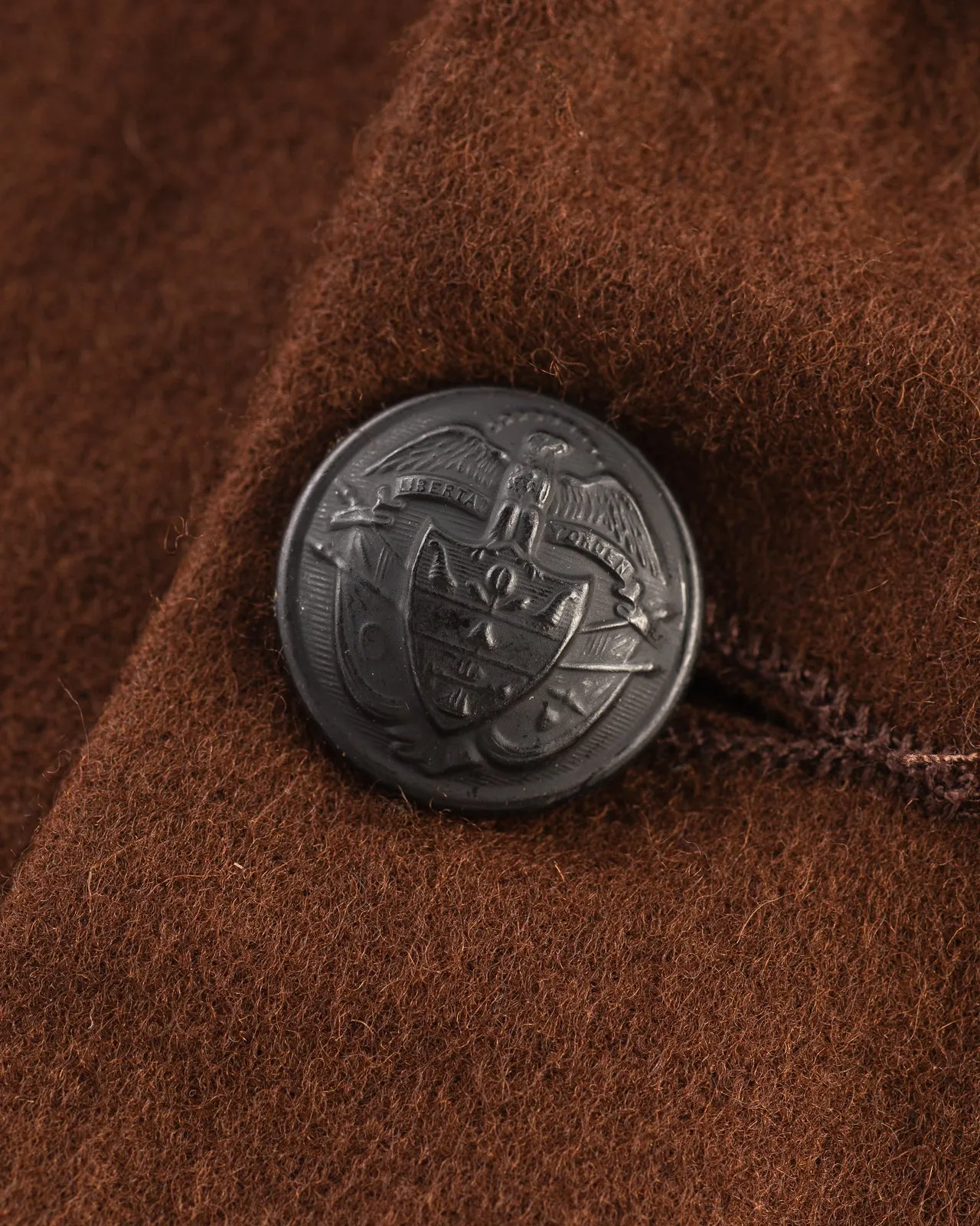 Italian Drop Lapel Jacket - Solid Brown Wool Flannel sold by Standard and Strange product image thumbnail 4