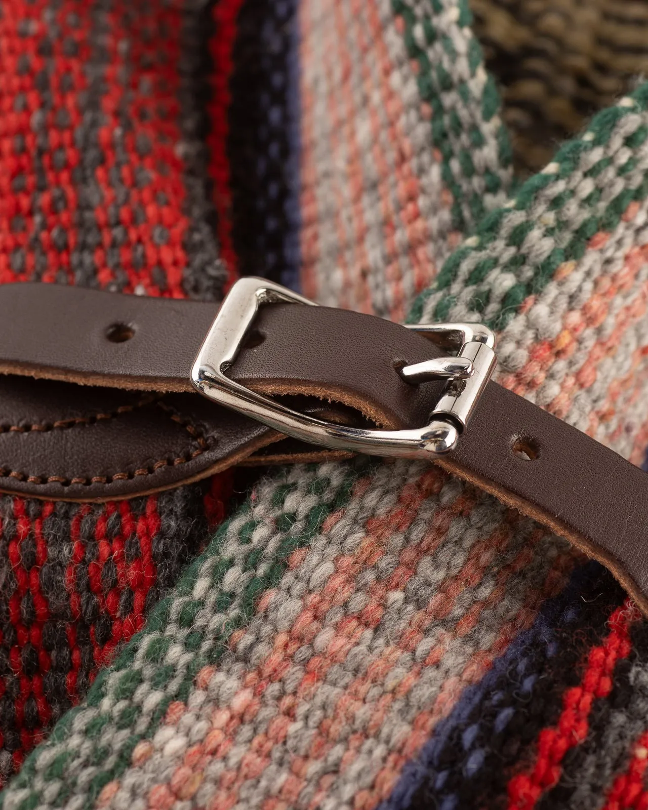 Merino Wool Blanket Poncho - Southwestern Stripe sold by Standard and Strange product image thumbnail 5