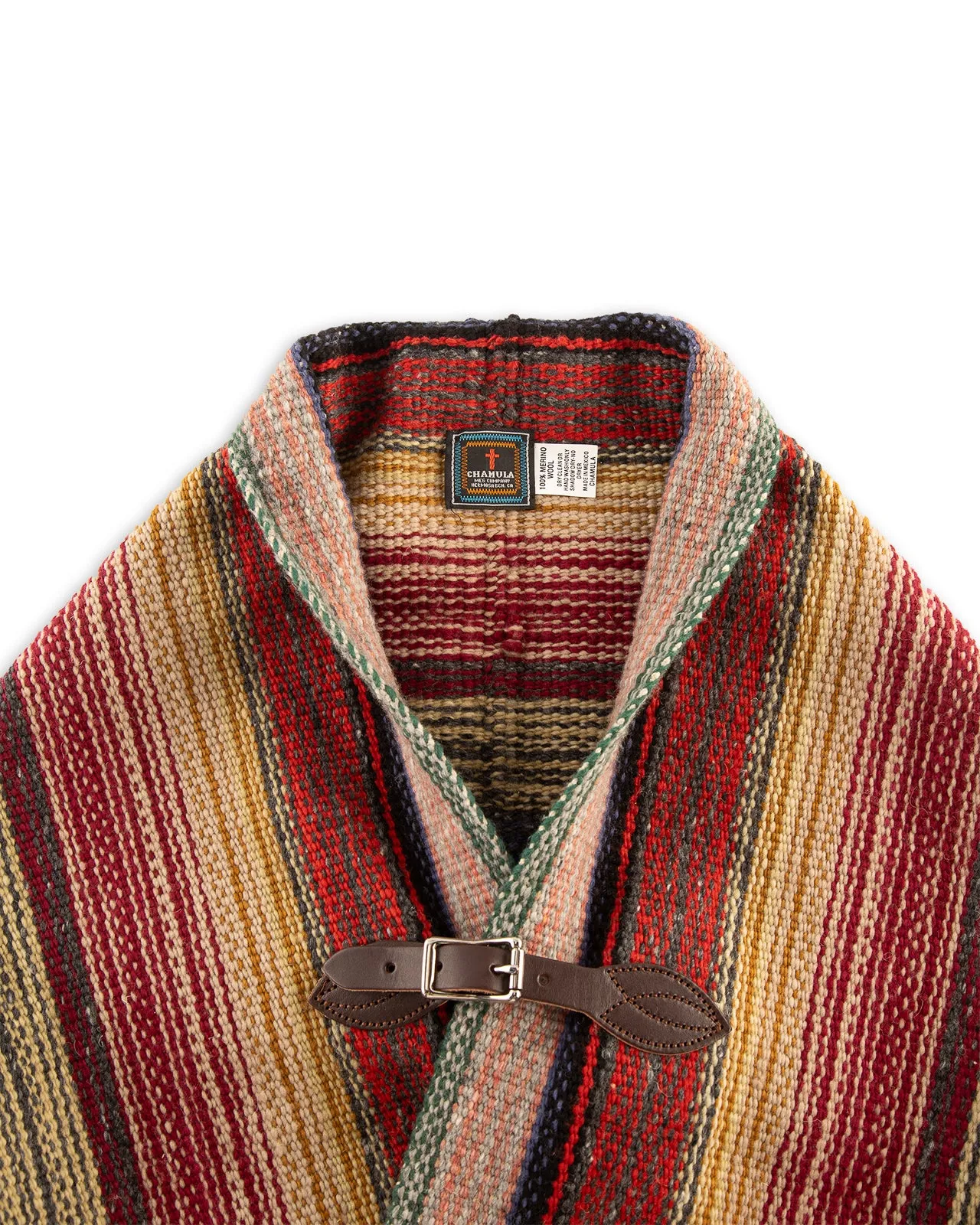 Merino Wool Blanket Poncho - Southwestern Stripe sold by Standard and Strange product image thumbnail 3