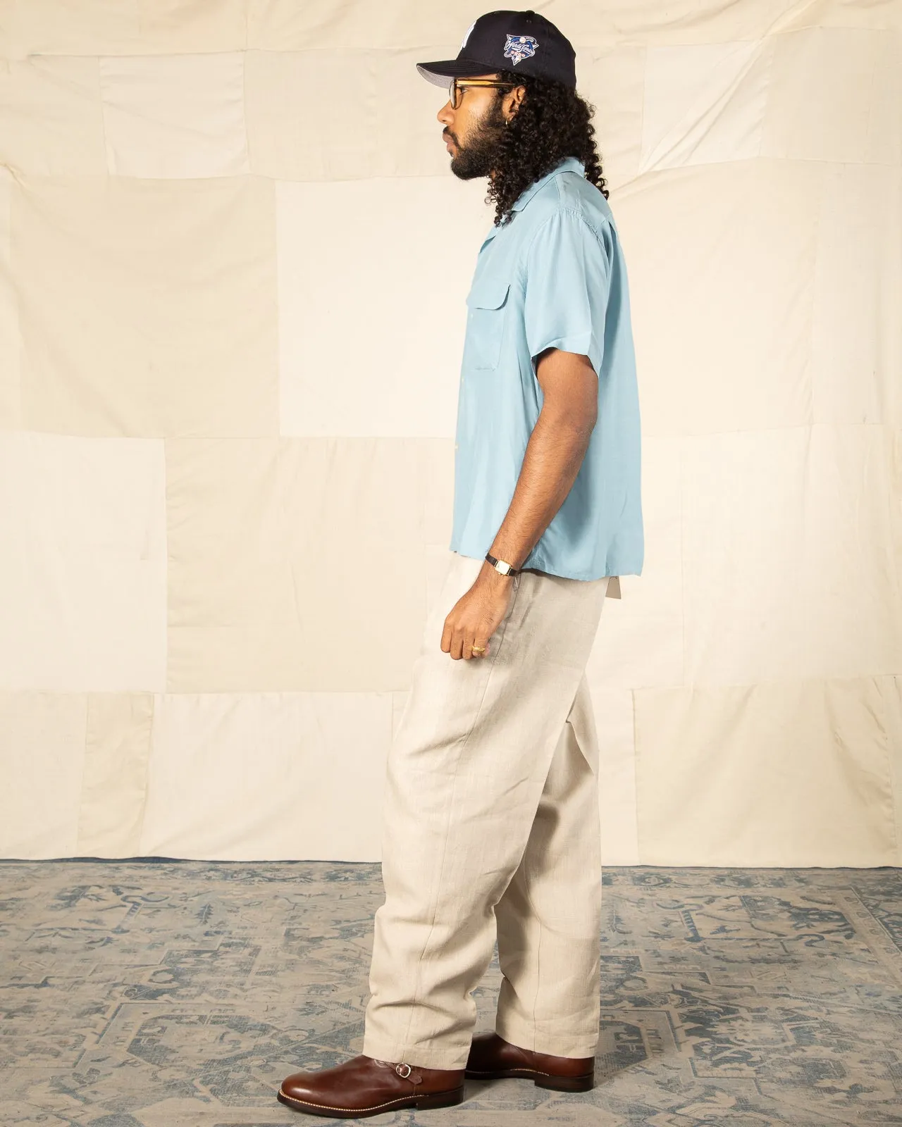 Flap Pocket Rayon S/S Shirt - Sax sold by Standard and Strange product image thumbnail 4
