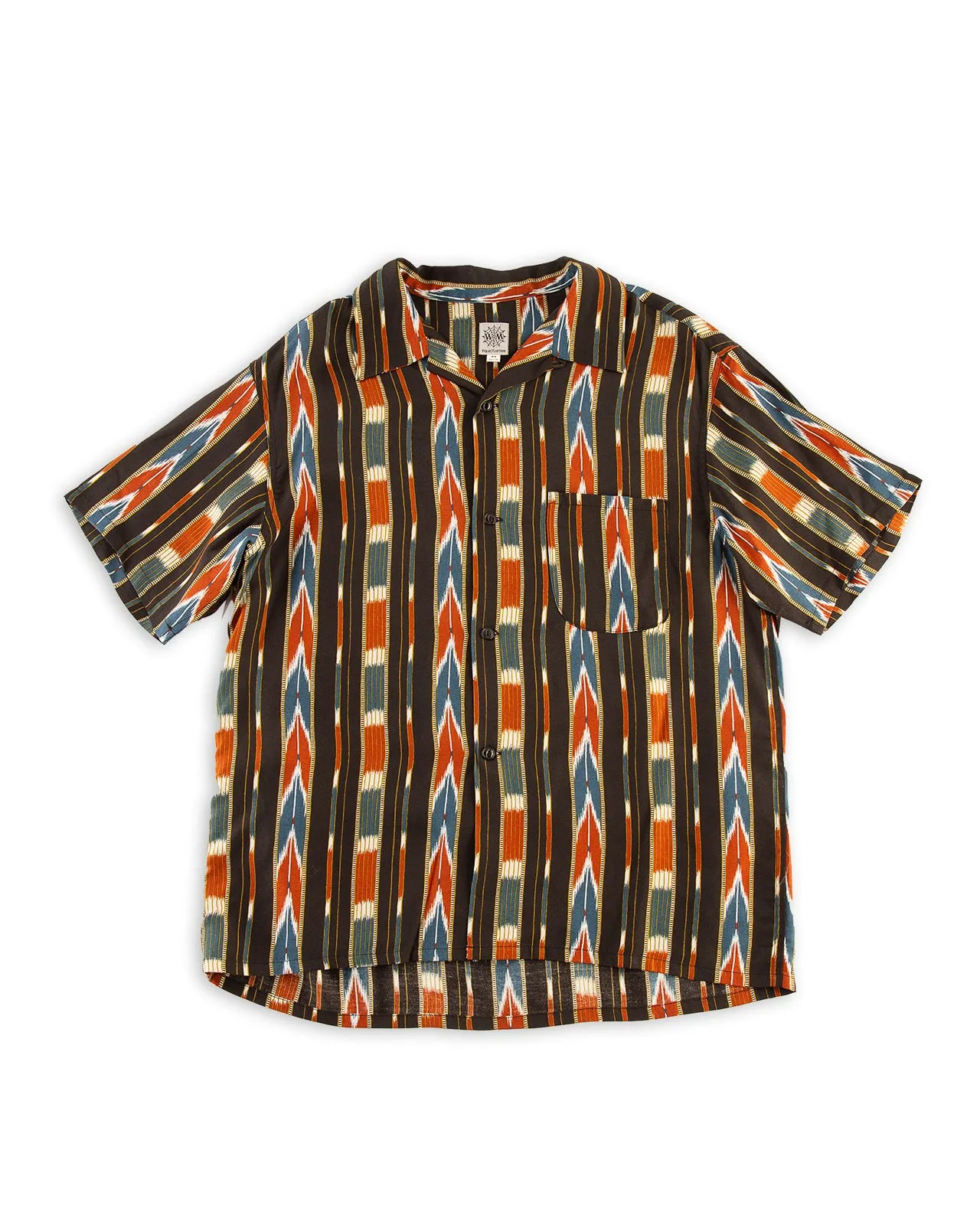 Native Print Rayon Shirt - Black sold by Standard and Strange