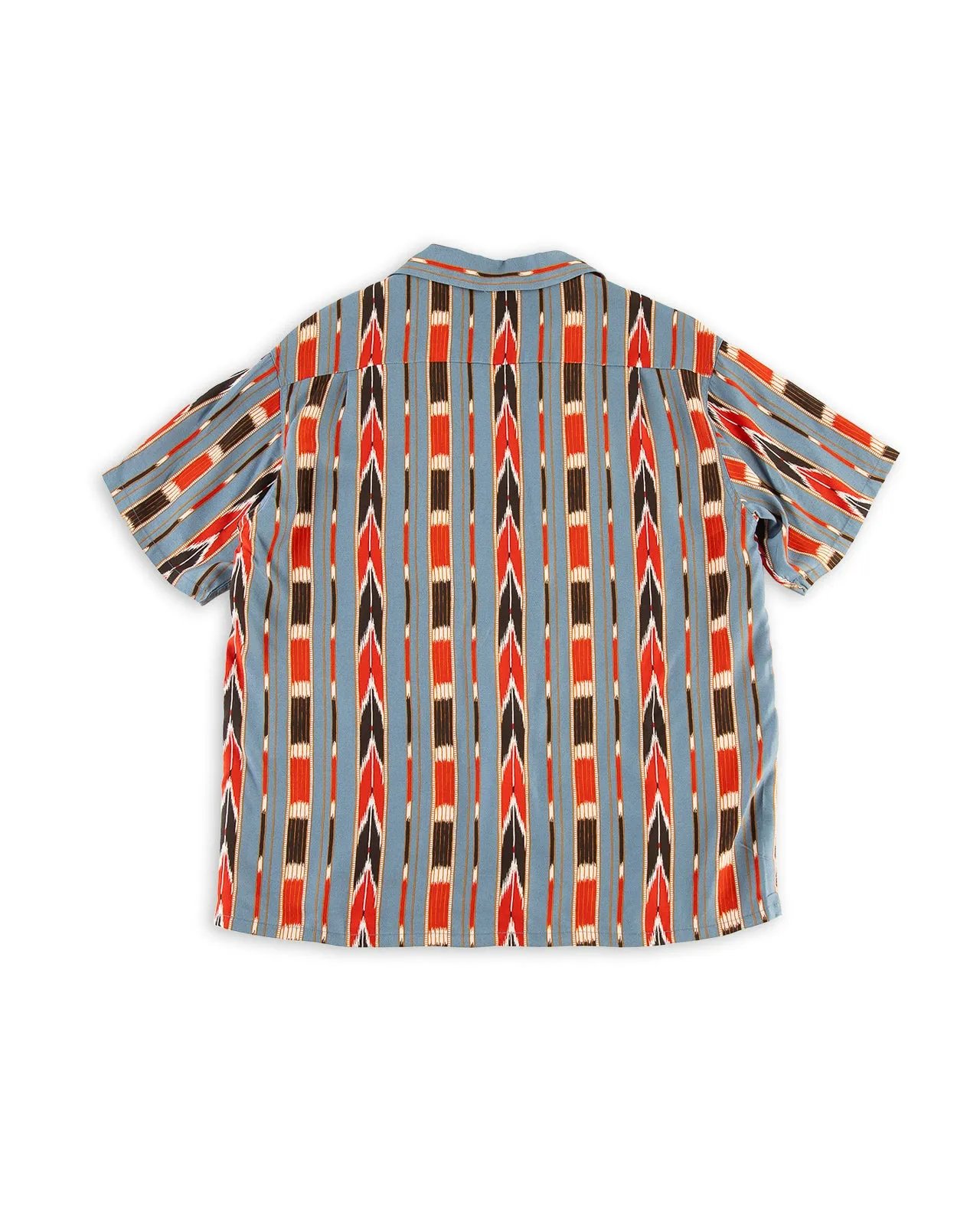 Native Print Rayon Shirt - Sax sold by Standard and Strange product image thumbnail 2