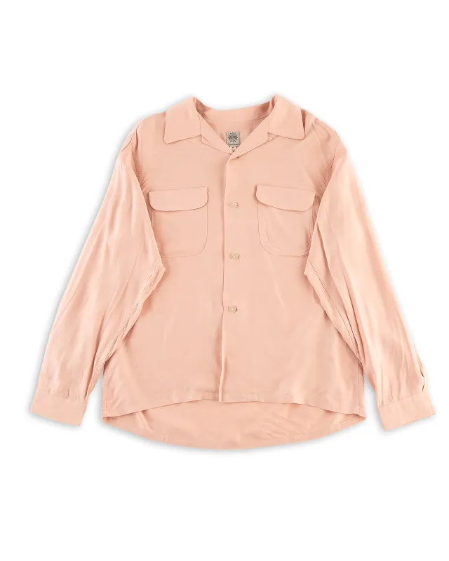 Flap Pocket Rayon Shirt - Pink made by Attractions