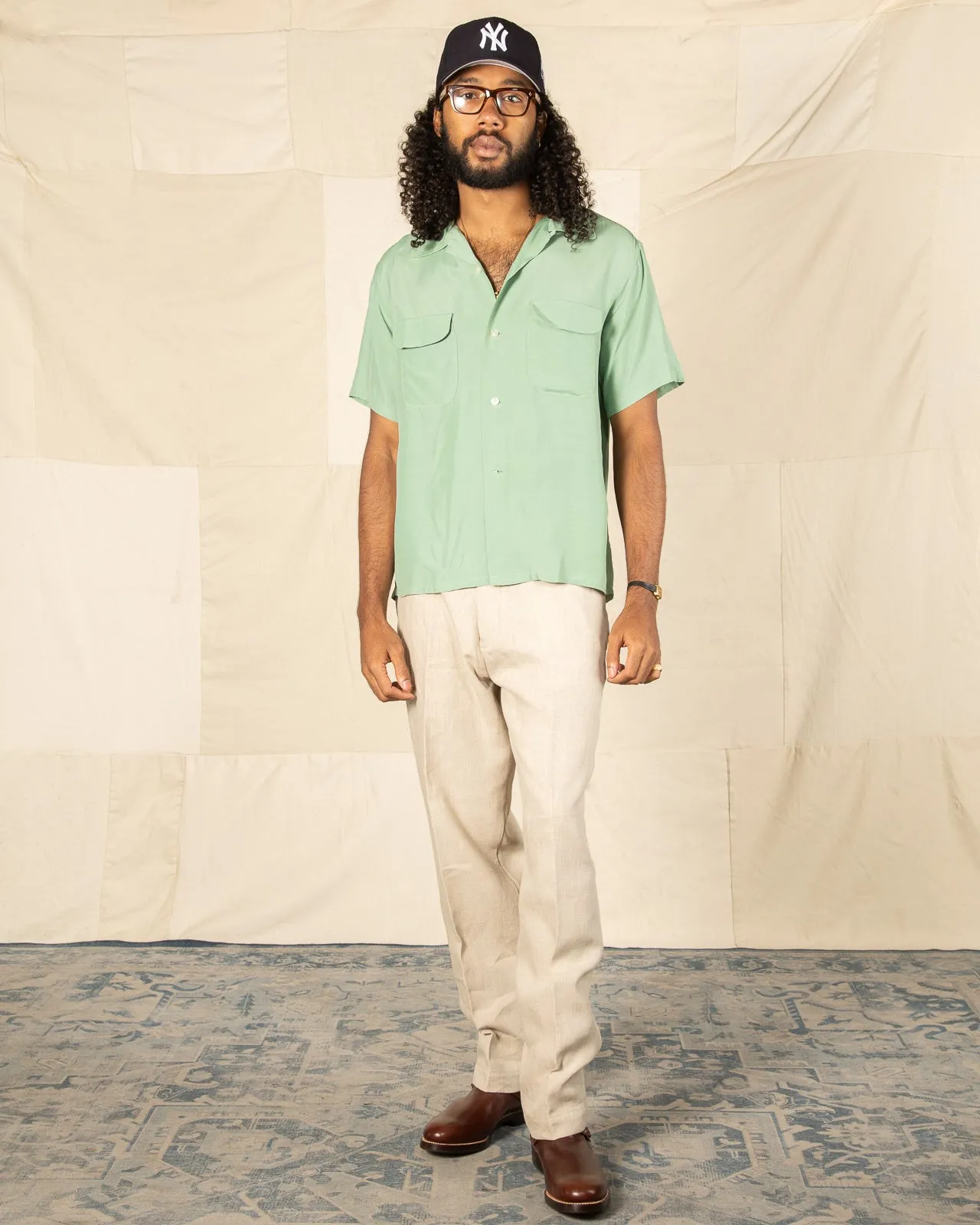 Flap Pocket Rayon S/S Shirt - Mint sold by Standard and Strange product image thumbnail 3