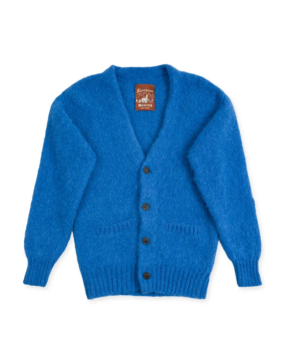 Shaggy Alpaguan Cardigan - Blue sold by Standard and Strange