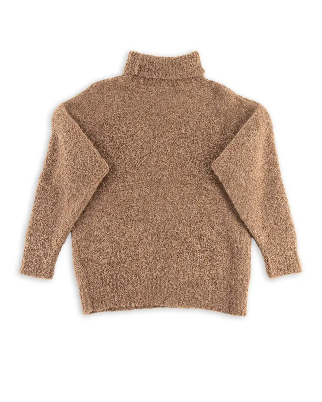 Alpaguan Turtleneck - Brown Boucle sold by Standard and Strange