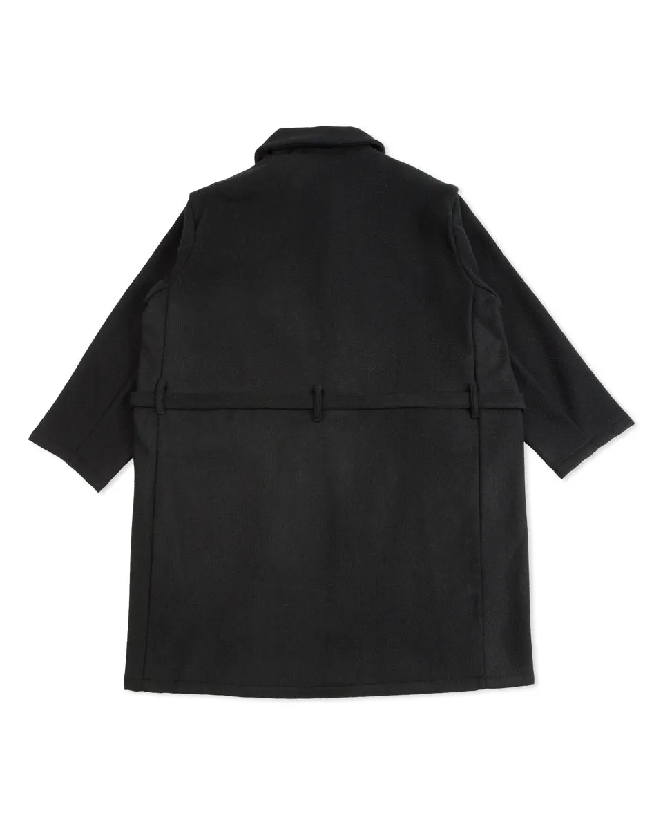 Jute Coat - Black Wool Flannel Vicente sold by Standard and Strange product image thumbnail 2