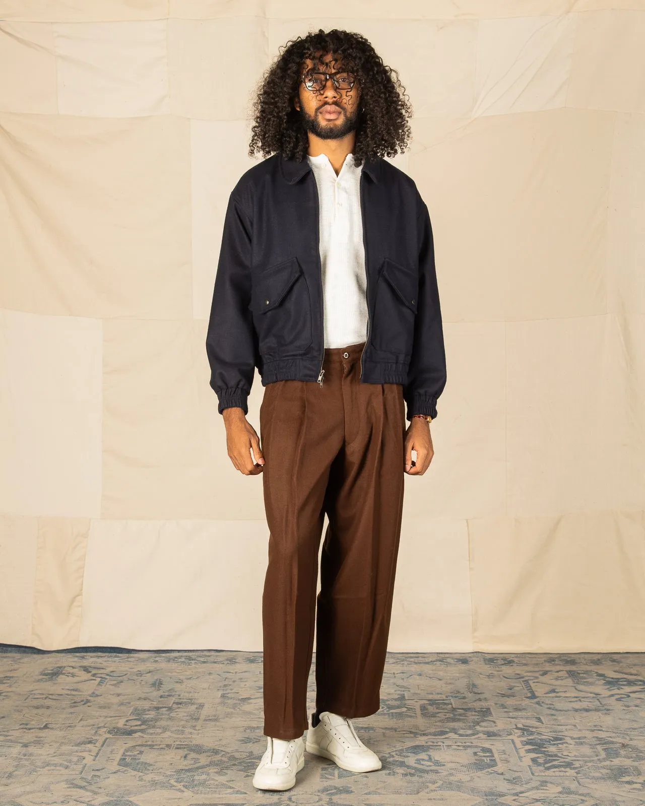 CWE Blouson - Solid Navy Wool Flannel sold by Standard and Strange product image thumbnail 3