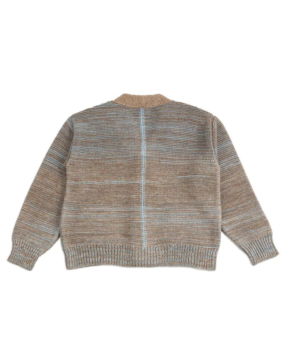Ren Cardigan - Undyed Brown Alpaca/Medium Indigo sold by Standard and Strange product image thumbnail 2