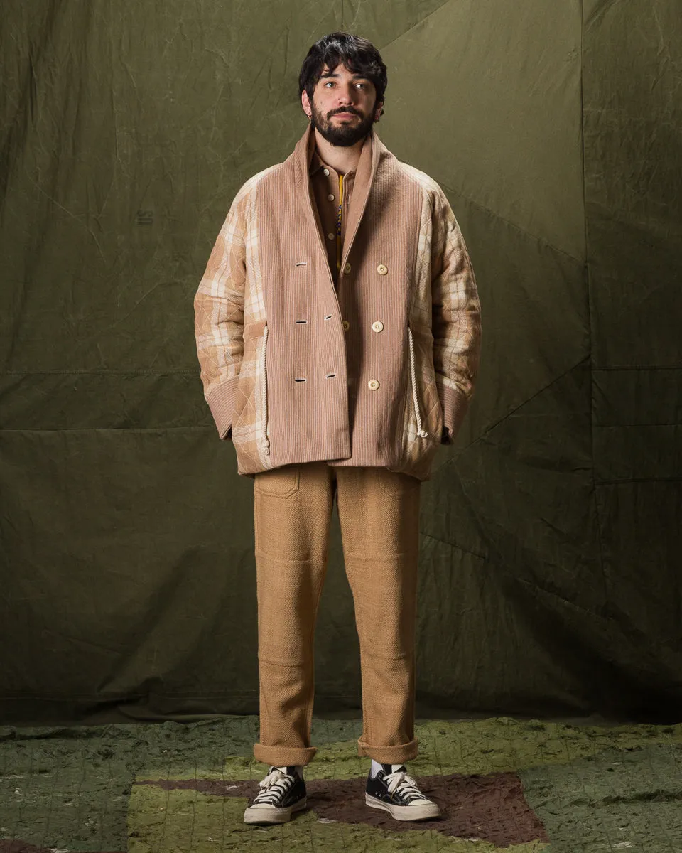 Reversible Shawl Overcoat - Handwoven Desert Acacia Denim/Plaid sold by Standard and Strange product image thumbnail 4