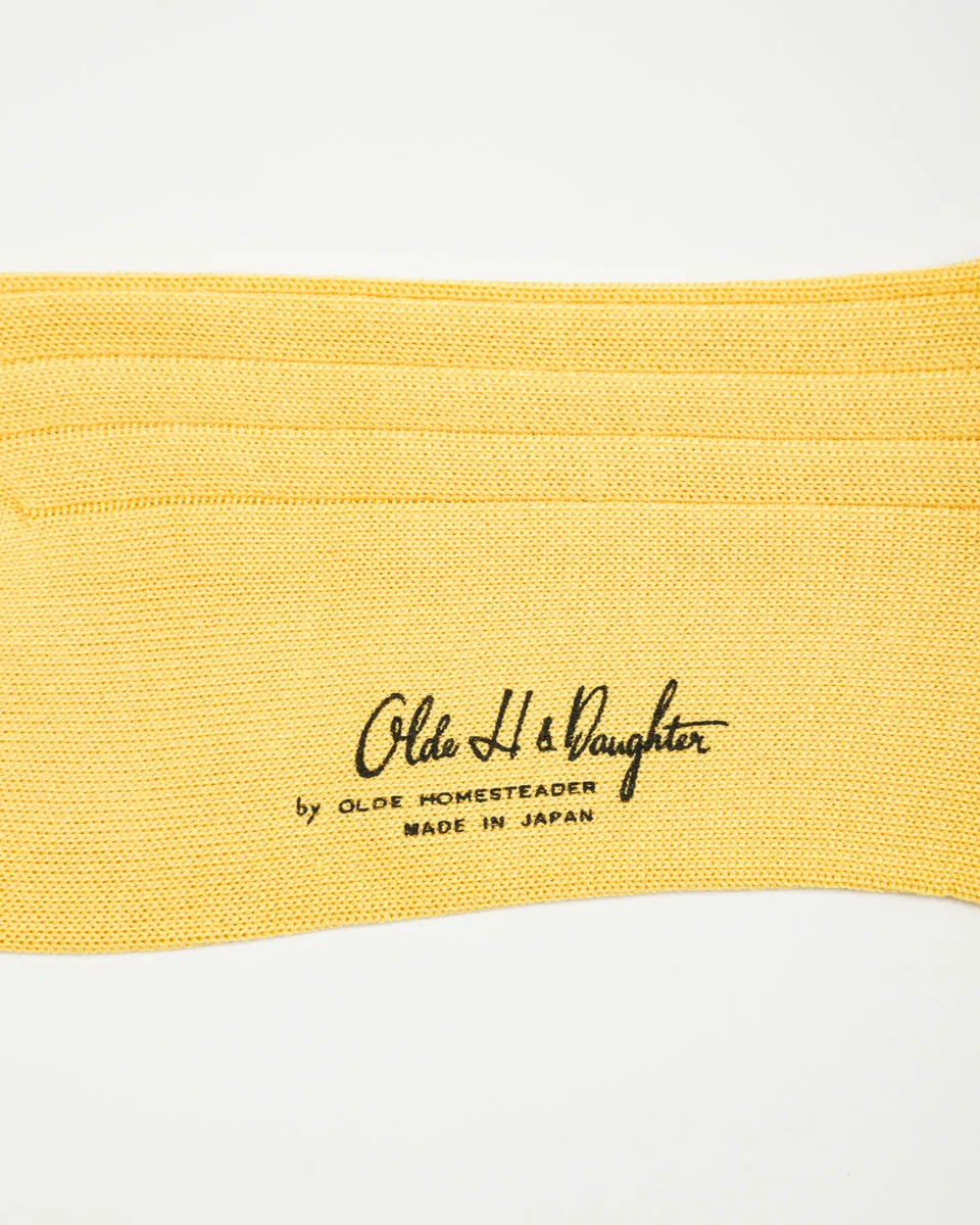 Silk Rib Socks - Citron sold by Standard and Strange product image thumbnail 4