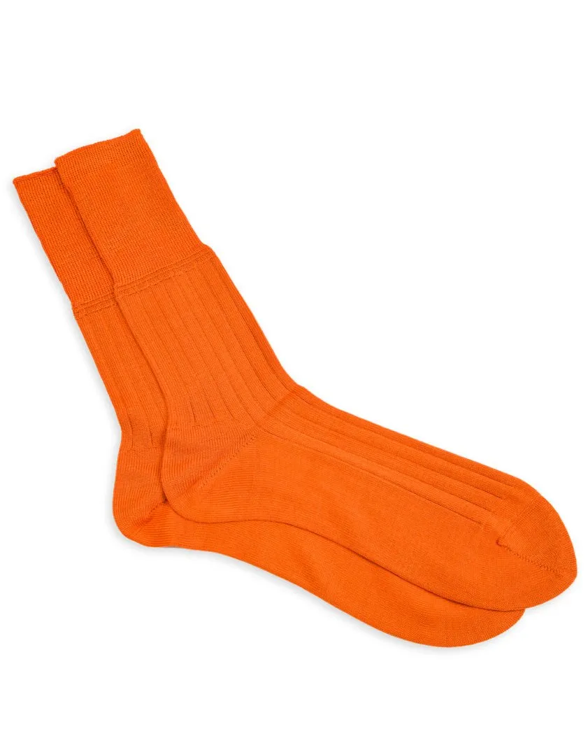 Silk Rib Socks - Sun sold by Standard and Strange