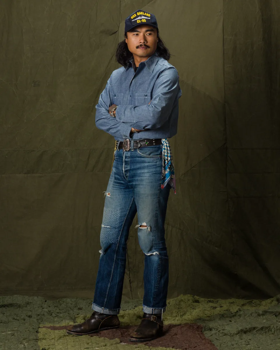 U.S. Navy Chambray L/S Shirt - Light Blue sold by Standard and Strange product image thumbnail 3