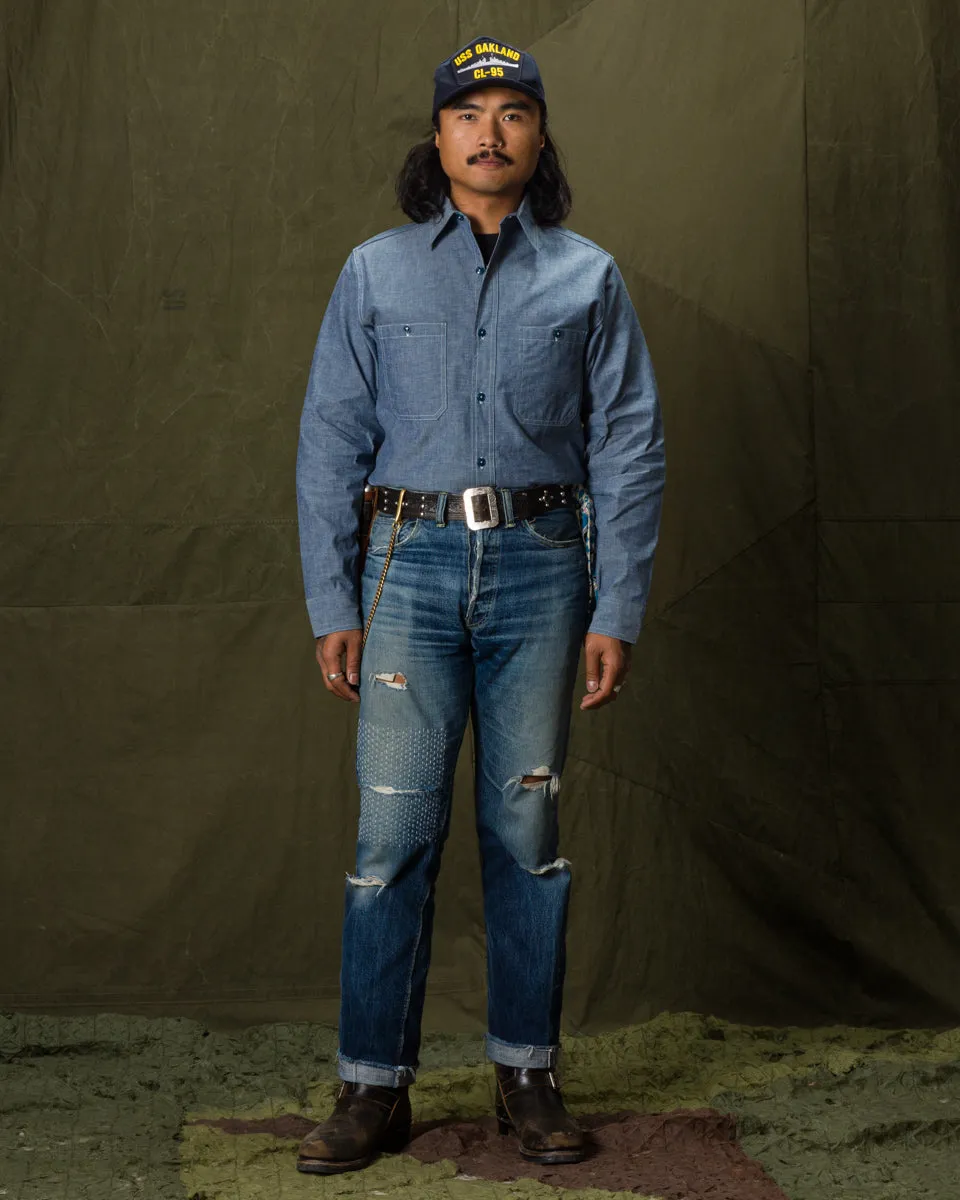 U.S. Navy Chambray L/S Shirt - Light Blue sold by Standard and Strange product image thumbnail 4