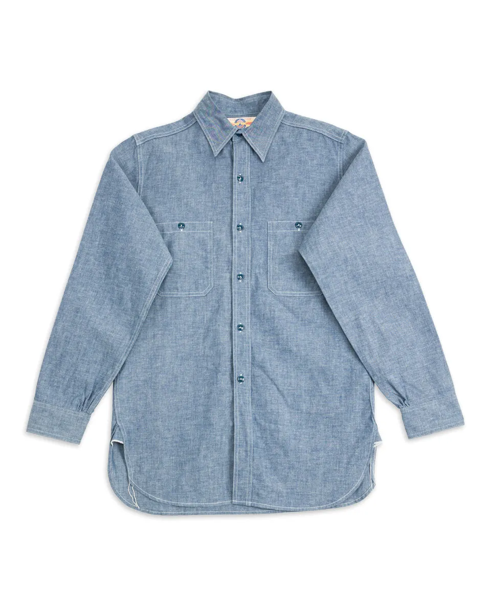 U.S. Navy Chambray L/S Shirt - Light Blue sold by Standard and Strange