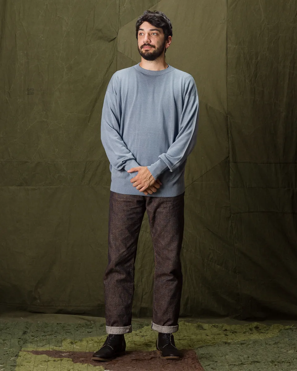 Silk Plain Stitch Crewneck L/S - Blue Stone 10 sold by Standard and Strange product image thumbnail 5