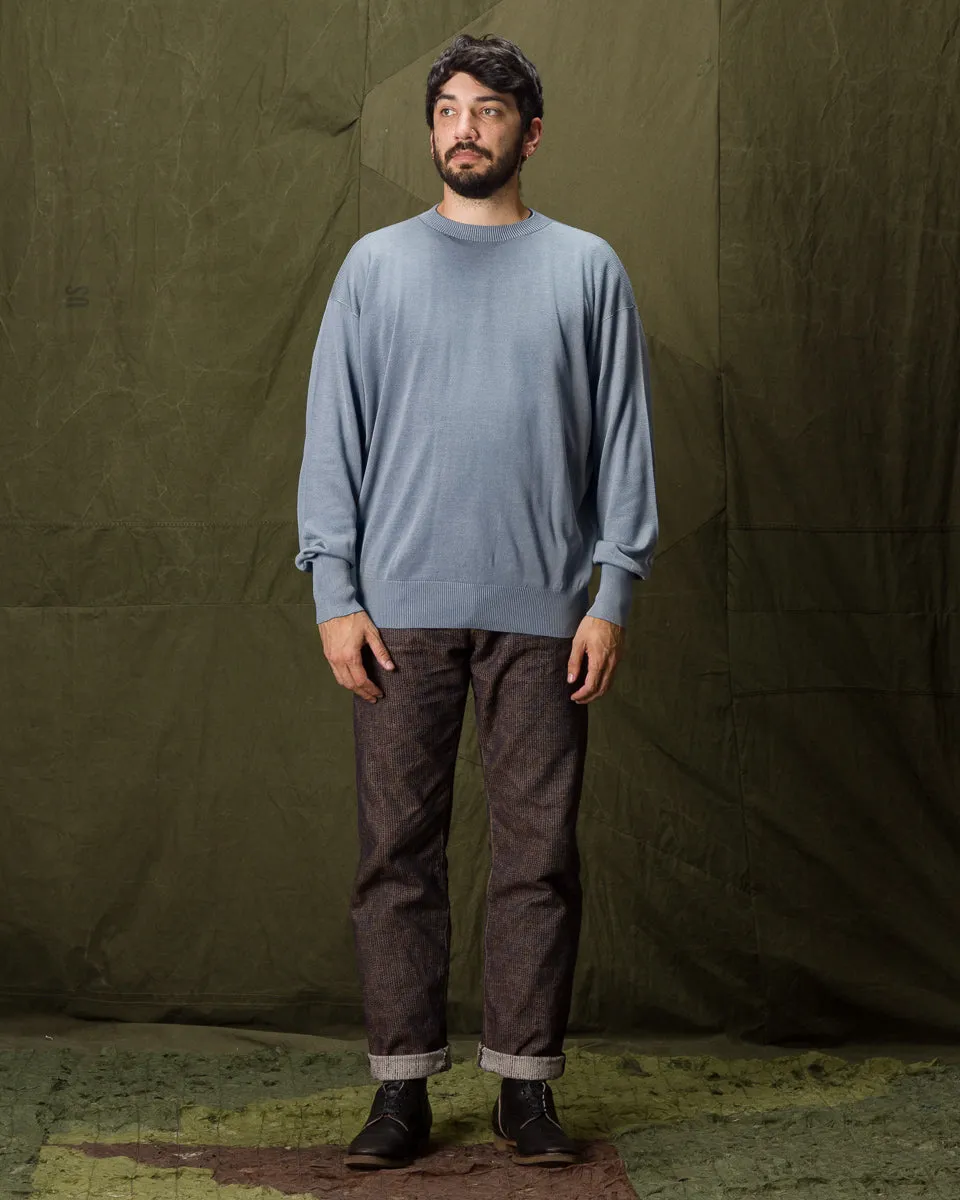 Silk Plain Stitch Crewneck L/S - Blue Stone 10 sold by Standard and Strange product image thumbnail 4