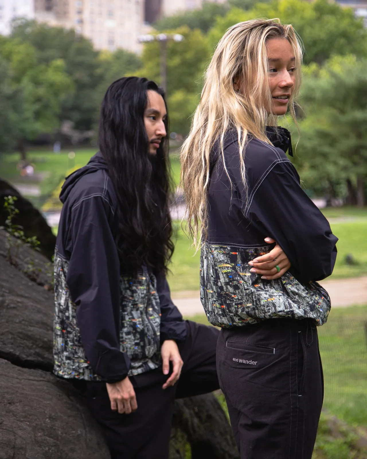 PERTEX Printed Wind Jacket - Black sold by Standard and Strange product image thumbnail 5