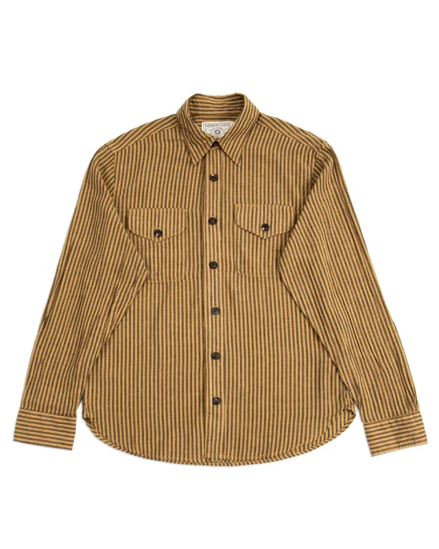 Wells Workshirt - Gold Stripe sold by Standard and Strange