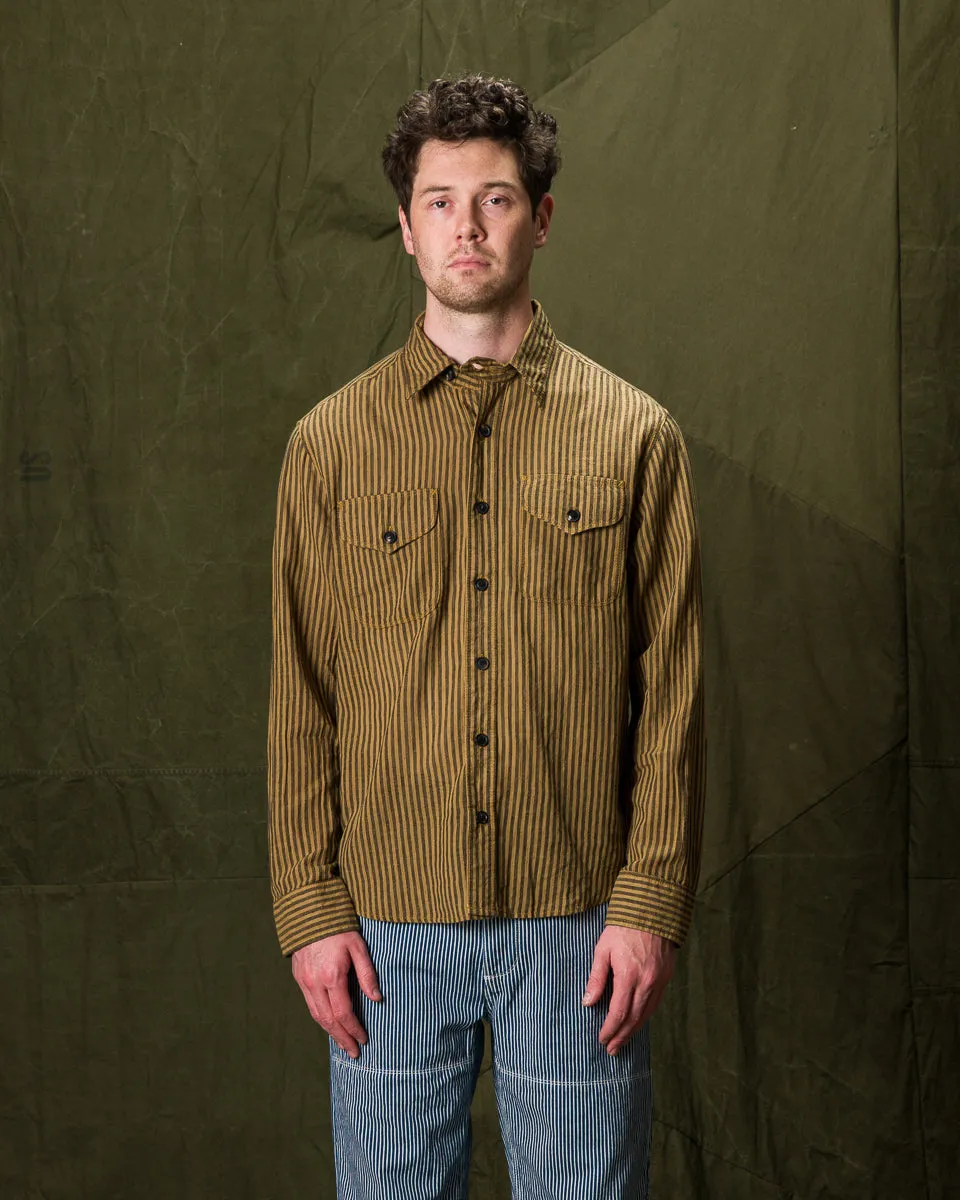 Wells Workshirt - Gold Stripe sold by Standard and Strange product image thumbnail 5