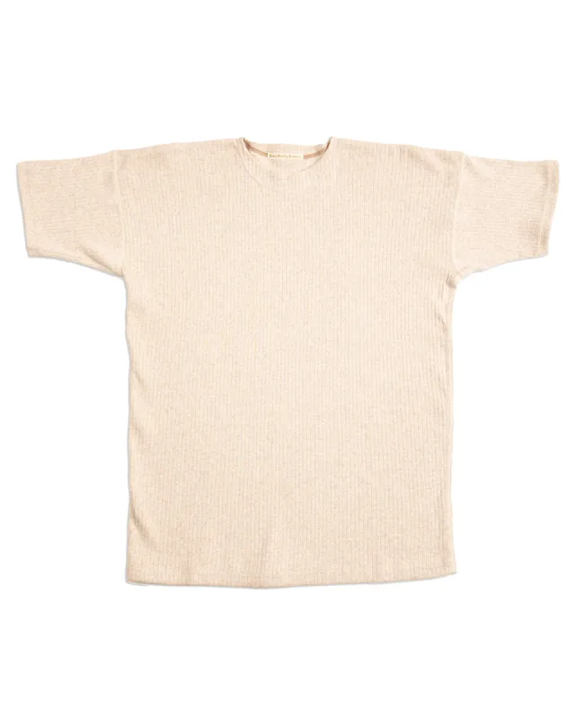 Extra Cotton Rib Crewneck S/S - Ecru sold by Standard and Strange