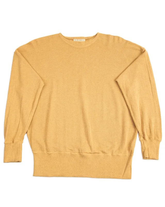 Extra Cotton Jersey Crewneck L/S - Golden Yellow sold by Standard and Strange