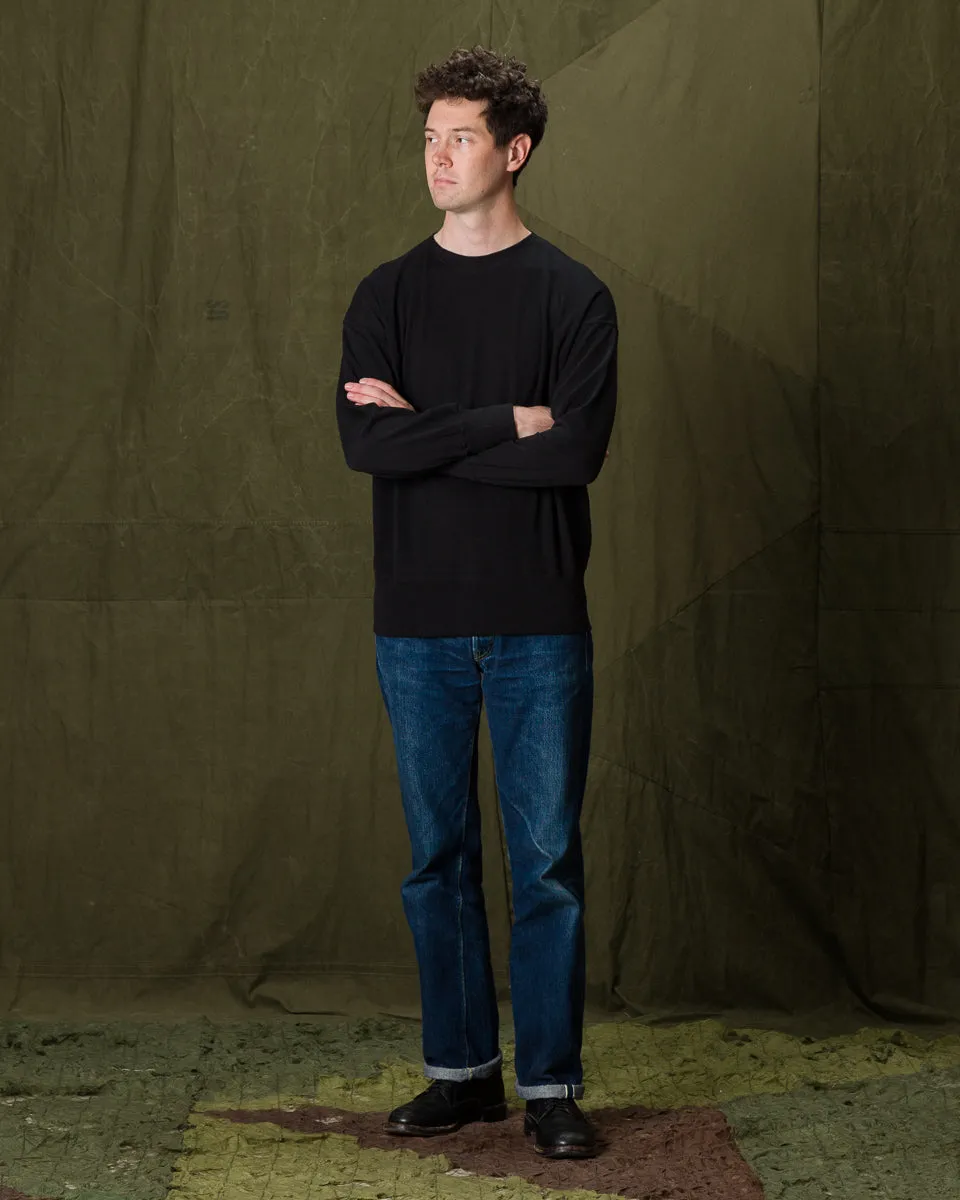 Extra Cotton Jersey Crewneck L/S - Black sold by Standard and Strange product image thumbnail 3