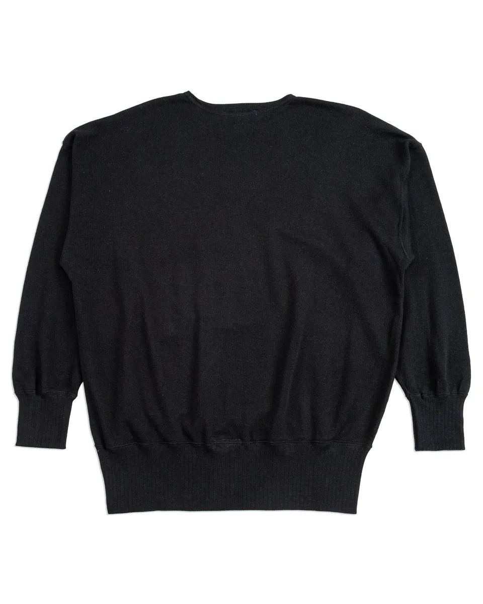Extra Cotton Jersey Crewneck L/S - Black sold by Standard and Strange product image thumbnail 2