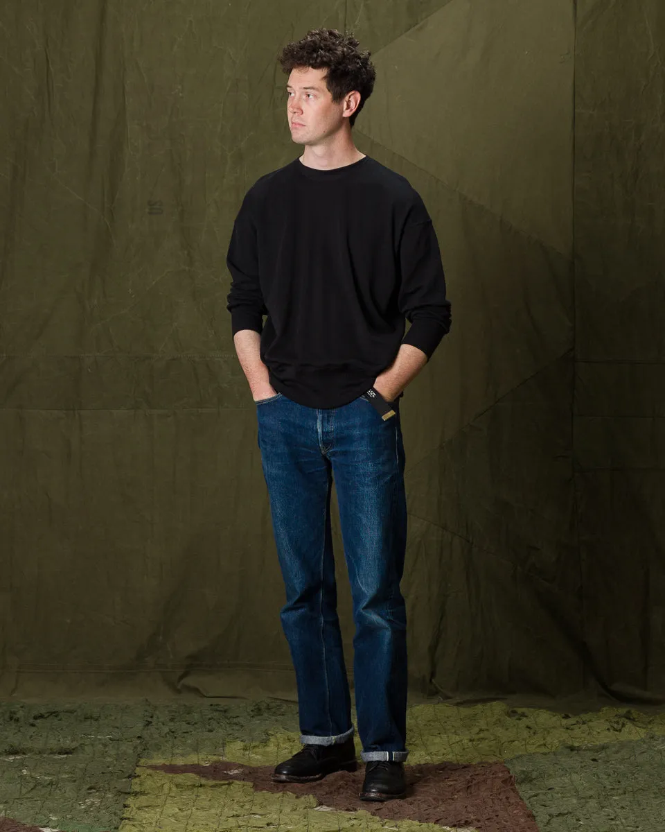 Extra Cotton Jersey Crewneck L/S - Black sold by Standard and Strange product image thumbnail 4