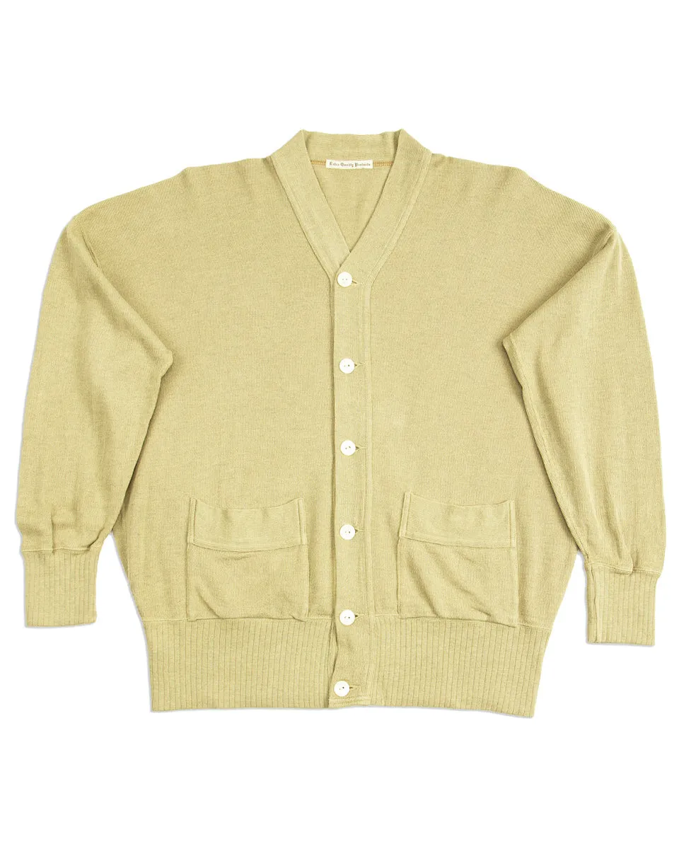 Extra Cotton Jersey Cardigan - Olive sold by Standard and Strange