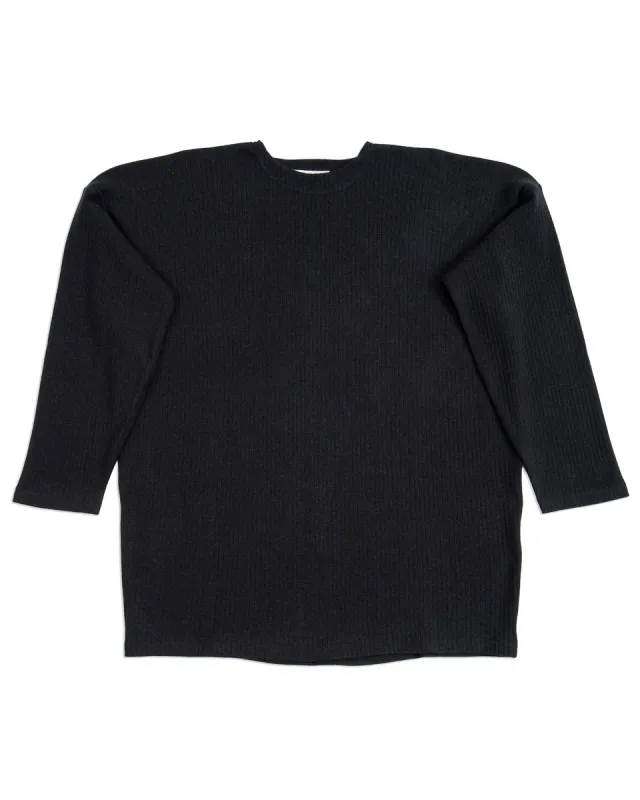 Extra Cotton Rib Crewneck L/S - Black sold by Standard and Strange