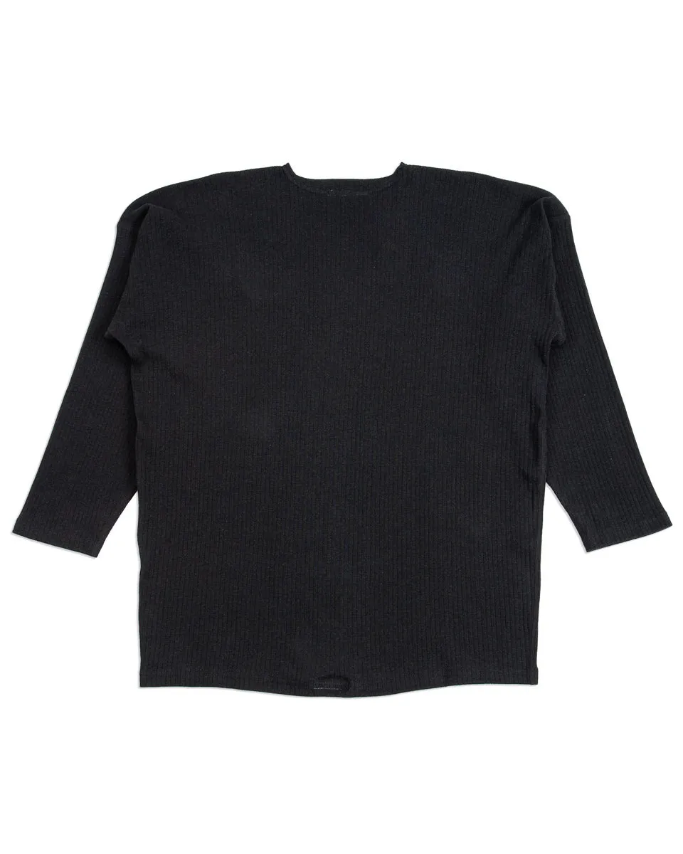 Extra Cotton Rib Crewneck L/S - Black sold by Standard and Strange product image thumbnail 2