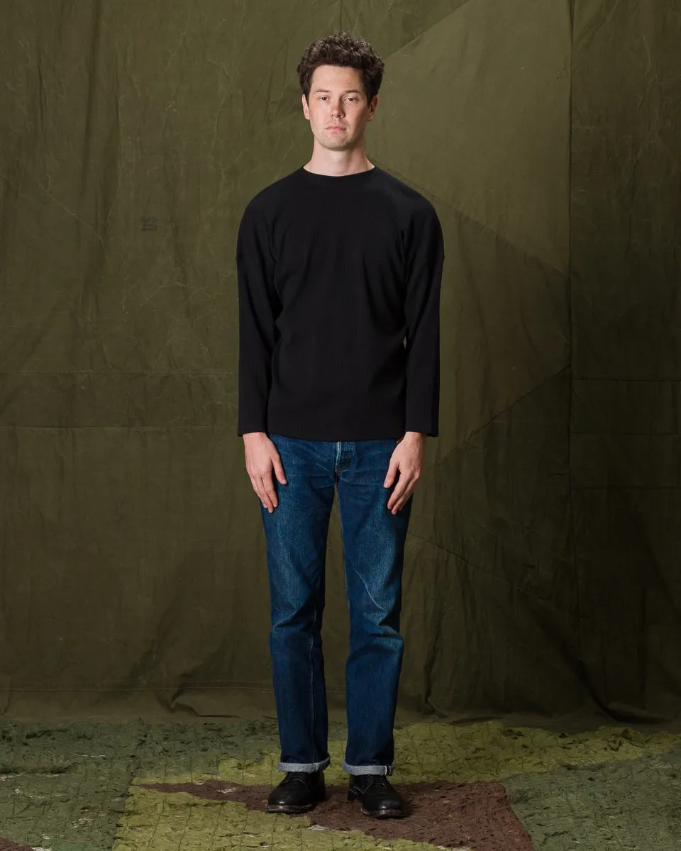 Extra Cotton Rib Crewneck L/S - Black sold by Standard and Strange product image thumbnail 4