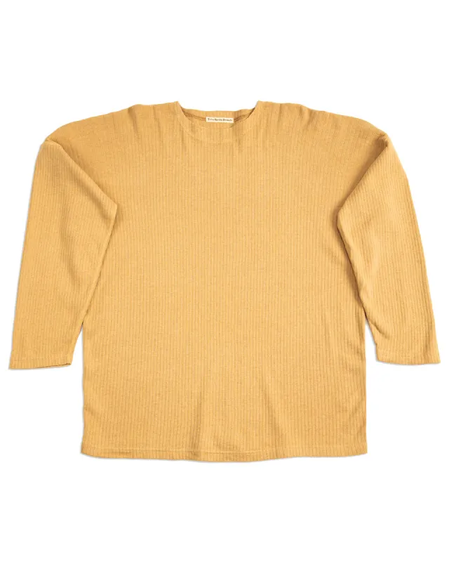 Extra Cotton Rib Crewneck L/S - Golden Yellow sold by Standard and Strange