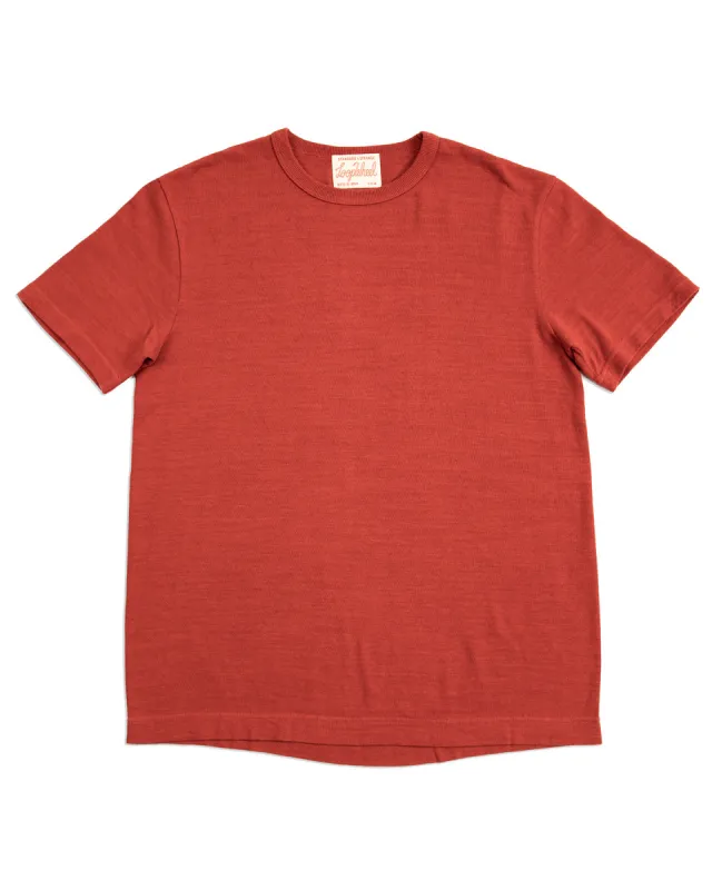 Wakayama Special Loopwheel Tee - Tomato Red sold by Standard and Strange