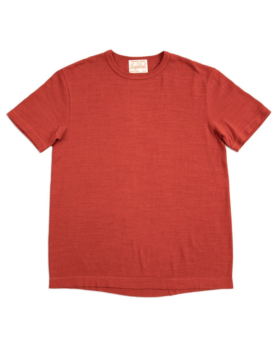 Wakayama Special Loopwheel Tee - Tomato Red sold by Standard and Strange