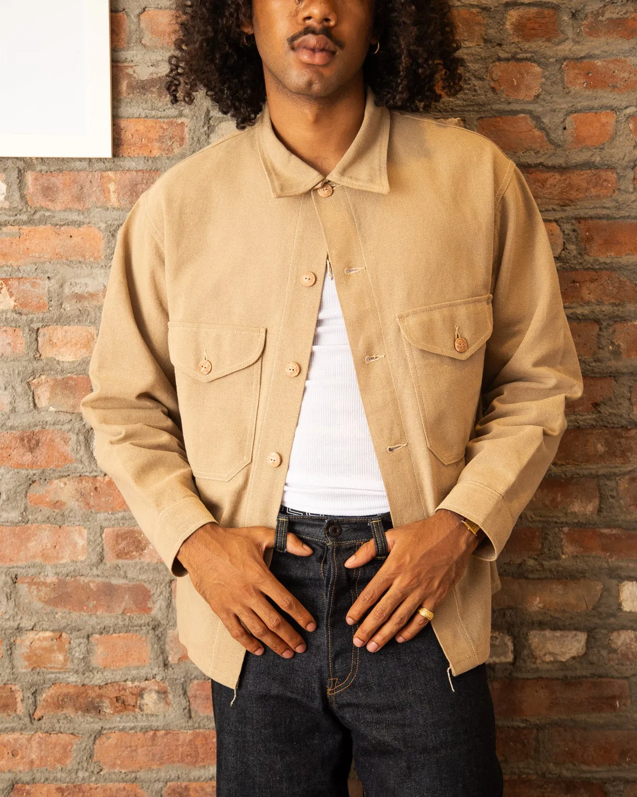 CPO Shirt - Beige Hopsack sold by Standard and Strange product image thumbnail 5