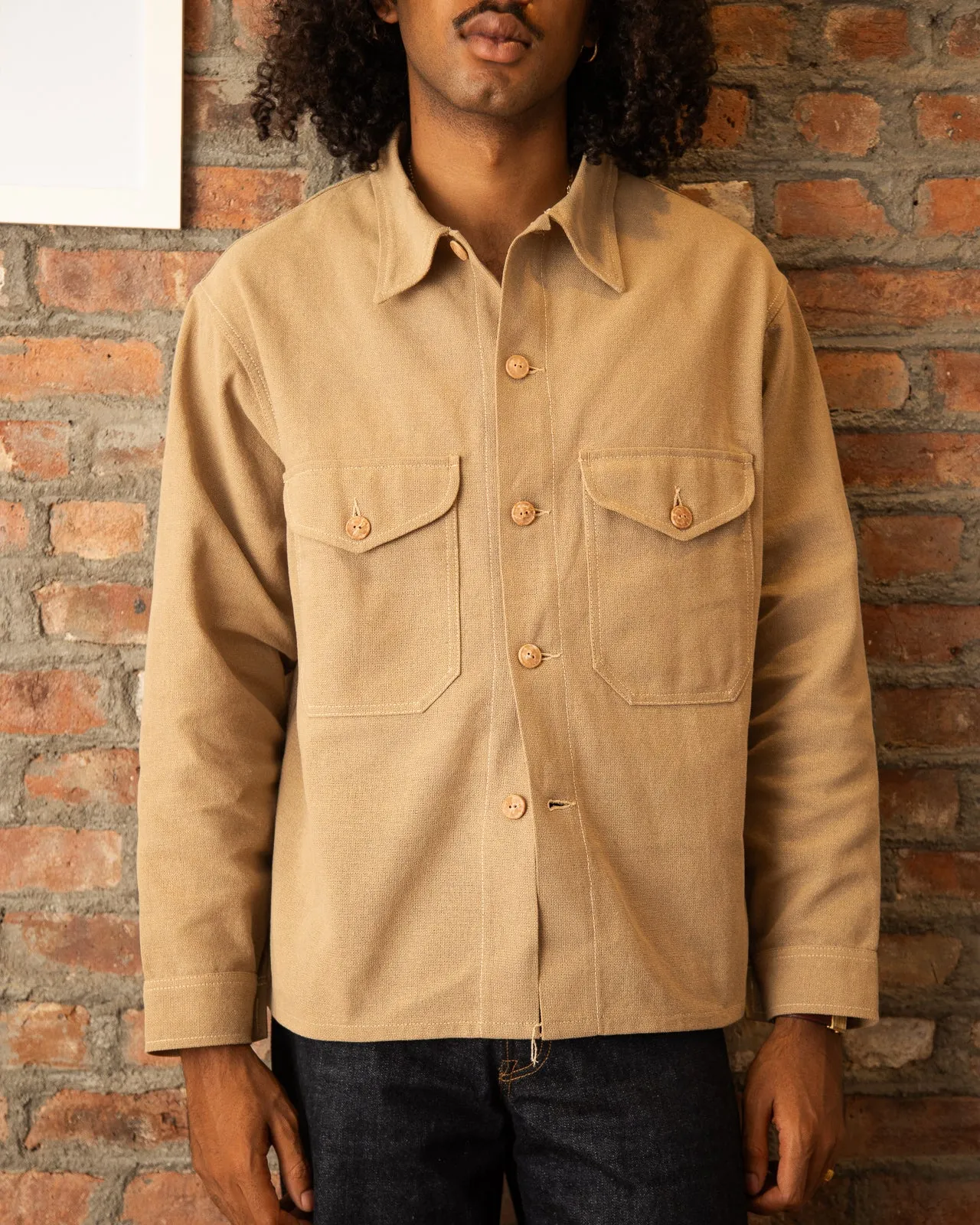 CPO Shirt - Beige Hopsack sold by Standard and Strange product image thumbnail 4