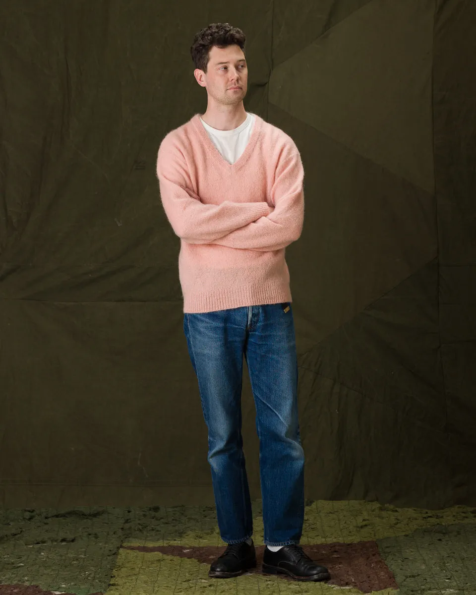 Joe McCoy Mohair V-Neck Sweater - Flamingo sold by Standard and Strange product image thumbnail 4