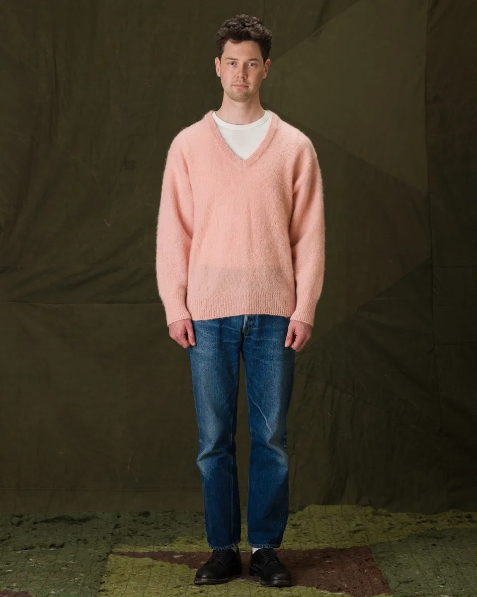 Joe McCoy Mohair V-Neck Sweater - Flamingo sold by Standard and Strange product image thumbnail 5