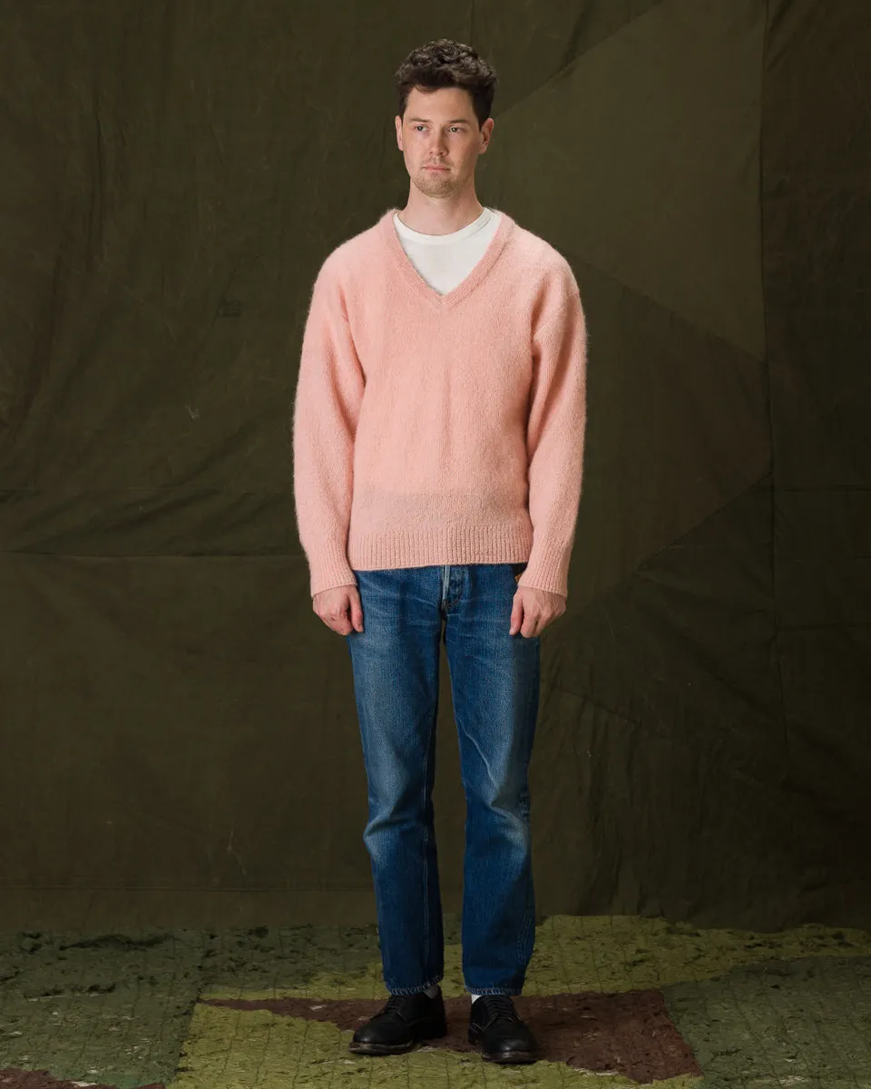 Joe McCoy Mohair V-Neck Sweater - Flamingo sold by Standard and Strange product image thumbnail 3